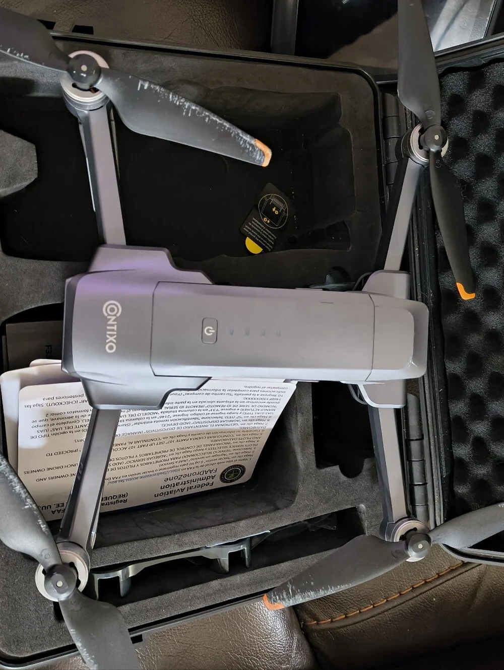 Contixo F33 Foldable Drone with Controller - Gray & Black
